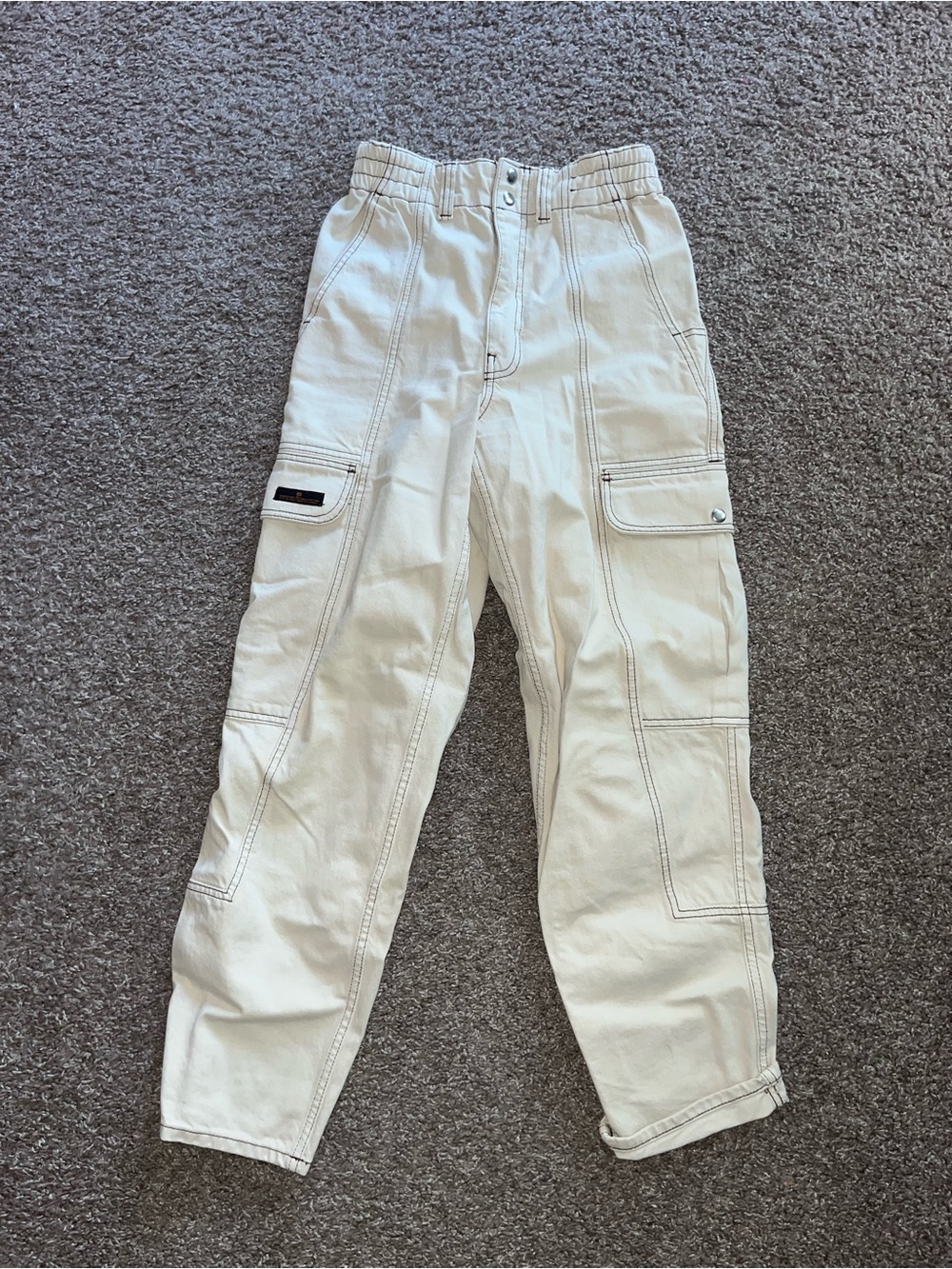 BDG Cream Cargo Track Pants